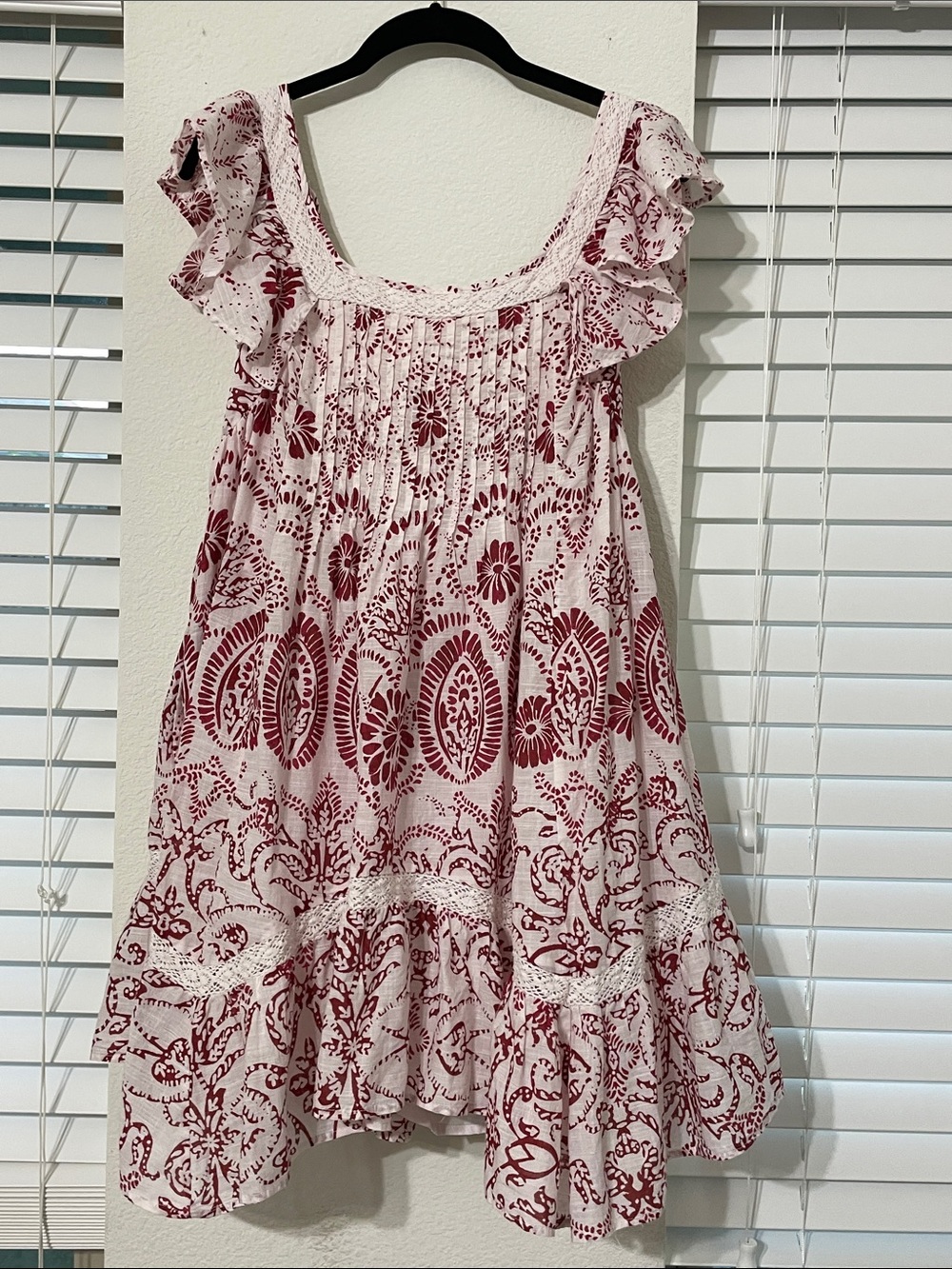 Anthropologie Maeve Flutter-Sleeve Babydoll Mini Dress